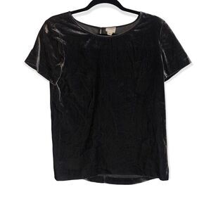 J. Crew Grey Velvet Top
